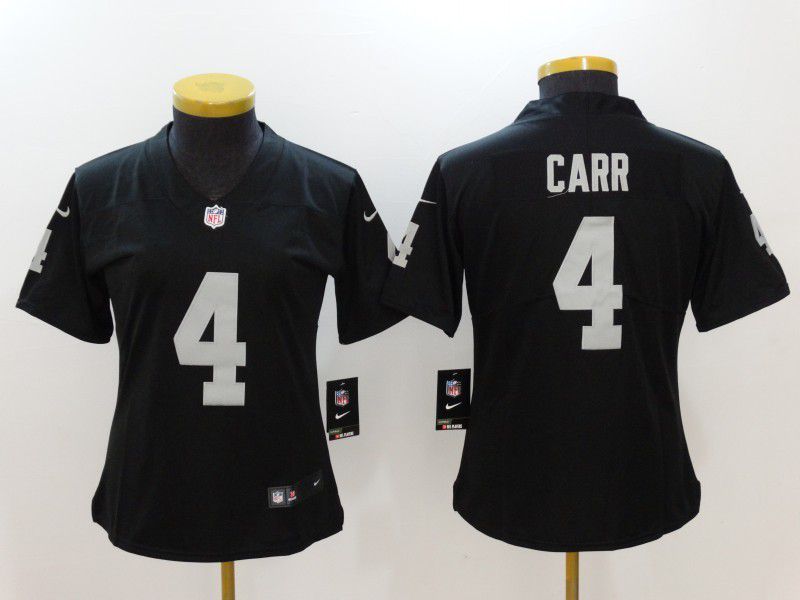 Womens Oakland Raiders 4 Carr Black Nike Vapor Untouchable Limited NFL Jersey